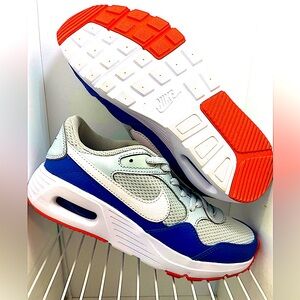 Nike Air Max SC Men’s Sneakers, Pure Platinum White Racer Blue, 4.5 M US